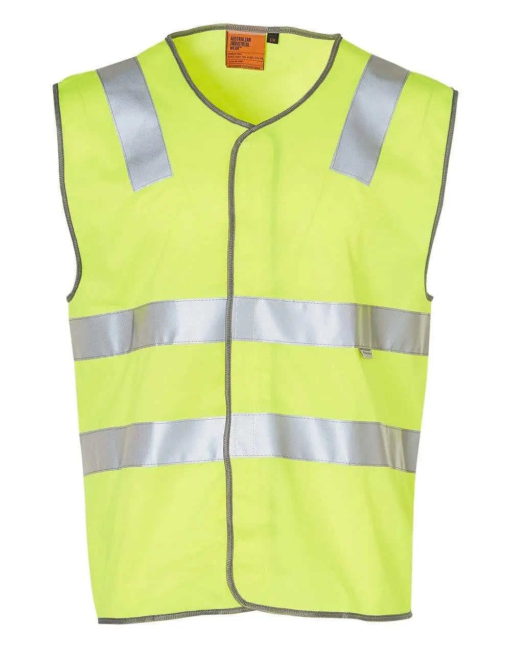 Hi-vis Safety Vest SW03 Work Wear Australian Industrial Wear S/M Fluoro yellow/ silver